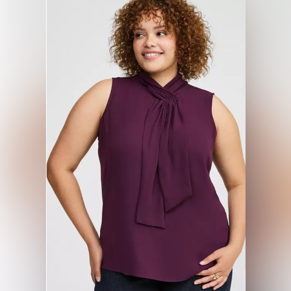 Torrid Purple Sleeveless Blouse